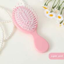 1PC Personalized Customized Cute Mini Exfoliating Brush, Nylon Mane, ABS Plastic Handle, Resin Grip, Anti-Static Massage Comb For Textured Hair, With Air Cushion, Suitable For Girl And Girls, Portable Comb For Daily Use Back To School