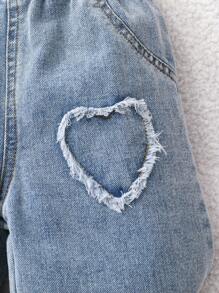 Summer Girls Heart Casual Denim Pants