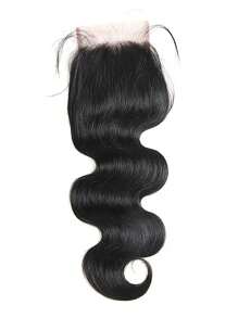 Body Wave Closure 4x4 Free Part Closure Brazilian Human Hair Closure Body Wave Lace Top Closure Human Hair Body Wave Transparent Lace Closures With Baby Hair Natural Black Color - Natural Black - View 2