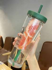 1 pieza Vaso de alta calidad con infusor de té, vaso de plástico para estudiantes, duradero, gran capacidad, termo portátil para jugo de frutas