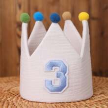 1 Peça Coroa de Aniversário com Estampa de Número, Feita à Mão em Estilo Boho, Para Decoração de Festa de Aniversário, Acessórios de Fotografia, Acessório de Cabelo para Festa