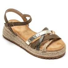 Sandales Compensées en Corde avec Brides Croisées – Élégance et Confort pour l'Été - 綠色 - 查看 1