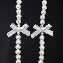 2 regulowane ramiączka do biustonosza zdobione perłami, odpinany łańcuszek na klatkę piersiową, pasek na ramię do bielizny, odkryte plecy na imprezę Rave