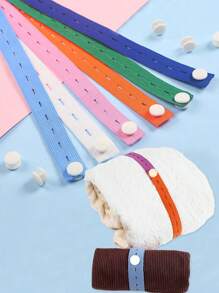 30/50 piezas Bandas elásticas coloridas con botón ajustable - Lona, aptas para almacenamiento de ropa, ahorro de espacio en equipaje, organización de cajones y armarios, sujeción de sábanas, percheros