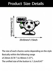 30/50/100pcs Sports Dinosaur Series Random Shoe Accessories, PVC, Suitable For Cave Shoes - Multicolor - View 6