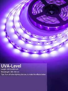 LED UV Black Light Strip Purple LED Light Strip USB Interface With Switch UV LED Non Waterproof Black Light Suitable For Fluorescent Dance And UV Body Coating