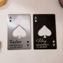 5 Stücke personalisierte Name und Datum Geschenke für Trauzeugen, Pik-Ass Flaschenöffner, personalisierte Name Flaschenöffner, gravierter Bier Flaschenöffner, Antrag an Trauzeugen, Geschenk für den Trauzeuge, zarte Romantik