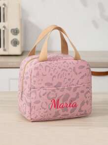 1pc Embroidery Customization Corduroy Lunch Bag, Solid Color Simple Insulated Lunch Bag, School Lunch Box, Food Bag, Casual Picnic Bag, Camping Bag, Cooler Bag, Suitable For Office, School, Leakproof, Portable Large Capacity, Suitable For Travel Picnic, Contracted,Funny,Kawaii,Y2K,Minimalist,Commuting,Business Casual,Basics,Custom,Personalized,Unique,Customized,For Anniversaries,For Birthdays,For Holiday/ Vacation,For Outdoors/Outings/Travel/Hiking/Stadium/Sports/Climbing,For Business/Commute/Work/Office,Travel,School Supplies,Back To School,School Gift,For Office,For School,For Classroom,For Teacher Gifts,For University,For Colleague,For Dorm Rooms,For Teacher,For Boys And Girls,For Teenagers,Junior High School Students,Middle School Students,High School Senior High School Students,College Students,University Students,Freshman,Sophomore,Underclassmen