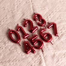 A Large Red 6cm Digital Birthday Candle, Number Birthday Candles,A Souvenir For Holiday Celebrations, Cake Baking Decorations, Coming Of Age Celebrations, Birthday Anniversaries, And Other Festive Events