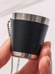 1Pc Shot Glasses Bulk Wedding 30Ml Stainless Steel Black Shot Glasses - Stylish Reusable Glasses With Rustproof Chain - Perfect For Unforgettable Wedding, Carnival, & Deer Parties - Premium Drinkware Accessories For Festive Events For Hanging Wedding Party Carnival Deer Party, Party Supplies, Drinkware Accessories Bachelorette Party