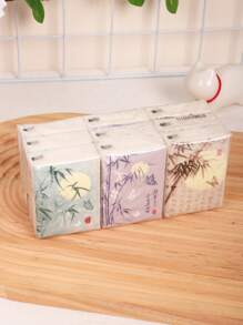 Handkerchief Tissue Small Pack, Portable Facial Tissues With Fashionable Cute Cartoon Packaging, White Paper Towels For Wiping Sweat, Hands And Mouth, High-Quality Tissue Paper - Multicolor - View 2