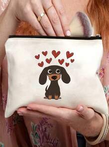 You Are Braver Awesome Motivational Quotes Makeup Bag Large Capacity Makeup Bag Gift For Sisters, Women, Teachers, Friendship Gift For Female Friends And Sisters, Multifunctional Makeup Storage Makeup Bag, Birthday Christmas Gift For Her Travel Essentials Travel Accessories Travel Must Haves Graduation - Beige - View 1