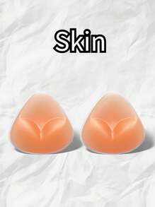 2 件装硅胶三角胸罩垫增强器 - 优雅款式纯色，可手洗，可重复用于泳装和比基尼，非纺织品，1 对套装 - 彩色 - 查看 6