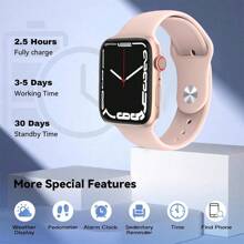 Microwear Unisex Sports Smart Watch, Multi-Function Smartwatch For Men Women With Wireless Call Receiver /Wireless Music, Multiple Sports Modes,Message Reminder, Sedentary Reminder,Pedometer,Suitable For Android And IPhone,Upgrade Version