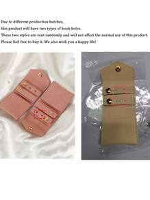 1件装奢华麂皮首饰卷式收纳盒 - 高级耳环、戒指、耳钉、项链收纳盒 - 小巧便携，保护性强，是度假、旅行的理想之选，女士首饰盒，首饰收纳盒