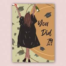 One Piece, Graduation Greeting Card, Celebration, Suitable For Graduates, Congratulations And Express Pride, Provide Encouragement, Well Done Greeting Card, Perfect For Friends, Teachers And Classmates. - Multicolor - View 8