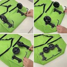 Foldable Wheeled Grocery Cart, Portable Waterproof Shopping Tote Bag