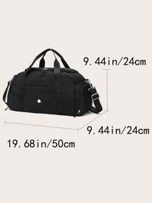 Independent Shoe Compartment Wet & Dry Separation Casual Fashion Training Commute Sports Swimming Running Fitness Bag - Black - View 6