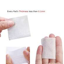1000 piezas Almohadillas faciales de maquillaje delgadas, almohadillas cuadradas para remover maquillaje de labios y ojos, almohadillas para remover esmalte de uñas, de tela no tejida, suaves y sin pelusa