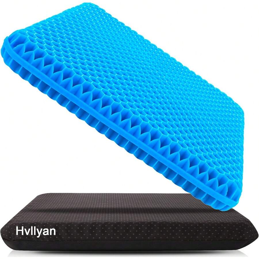 Gel Seat Cushion For Long Sitting (Thick & Extra Large), Gel Cushion For Wheelchair Soft, Gel Chair Cushion Comfy, Gel Car Seat Cushion Breathable, Gel Seat Cushion For Office Chair For Hip Pain