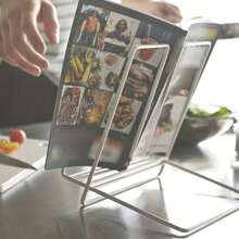 1pc Foldable Desktop Iron Art Book/Magazine/Cookbook Display Stand Rack