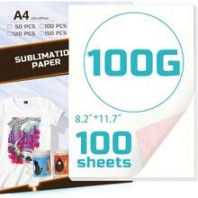 100 Sheets A4 Sublimation Paper 100g/M² - White - View 2