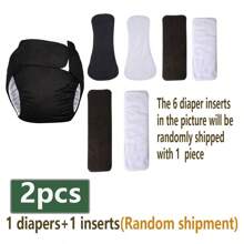 2pcs Adjustable And Washable Adult Cloth Diaper Set 1cloth Diapers + 1replaceable Pads Breathable, Comfortable And Durable TPU Coated Waterproof Design Leak-Proof Design With Good Absorbency Of Pads, Fashionable And Easy To Clean, No Noise, Suitable For The Elderly, Postpartum Women, Pregnant Women, People With Leg And Foot Discomfort - Multicolor - View 13