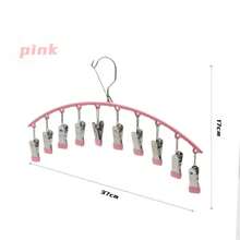 1 件不锈钢晾衣绳，无缝，防滑，多功能衣架，家用，多个夹子，节省空间的袜子晾衣架（批量订购请参考最后一张图片）