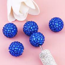 18x20mm 10/20pcs Pack Mix Colorful Plating Color Bulk Price High Quality Resin Rhinestone Ball Beads For DIY Beadable Pen Keychain Chunky Bubblegum Necklace Bracelet Jewelry Making