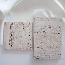 1pc Porous Stone Style Jewelry Display Prop, Decorative Beige Stone Mat For Photo Shooting, Jewelry Display, And Daily Use Gifts For Women