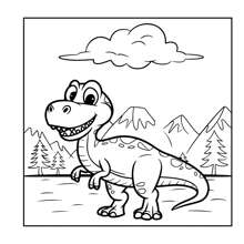 Serie de dinosaurios: Libro para colorear super lindo, con personajes animales adorables, perfecto para relajarse y pasar el tiempo, excelente regalo para amigos, parejas y familias, Día de la Madre, regalo para mamá, regreso a la escuela, útiles escolares - Serie de dinosaurios - Ver 4