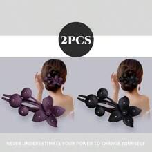 1 件装新款花卉发夹，时尚女士抓握夹，后脑勺圆盘夹，鳄鱼发夹，适合作为送给妈妈、女士和长辈的小礼物，适合返校