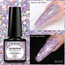 FOUR LILY 7ml Glitter Diamond Gel Nail Polish New Reflective Disco Shiny Nail Polish Ultra-Shimmer Nail Gel For DIY Manicure - Multicolor - View 15