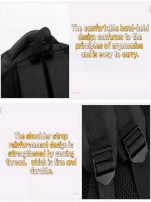 Unisex Fashion Backpack: Suitable For School, Work Or Travel - Soft Shell, Oxford Cloth And Zipper Closure - Multicolor - View 11