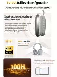 Reletech 极简无线耳机，超长续航，HiFi立体声，低延迟，适用于智能手机、电脑和游戏