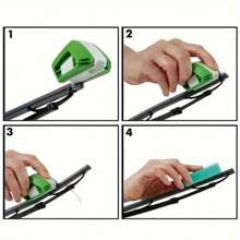 1pc Durable Windshield Wiper Blade Repair Kit - Reusable ABS Tool For Effective Wiper Repair And Restoration - For Car Wiper Cleaning And Maintenance - Green - View 3