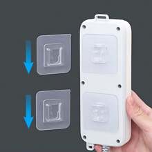 100 Pares de Fasteners de Gancho e Passa Transparentes para Organização Montada na Parede na Cozinha, Gancho de Parede Transparente, Usando Adesivo Forte Sem Perfuração