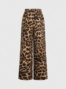 Leopard Print Straight Loose Casual High Waist Streetwear Pants - Nhiều màu - Xem 2