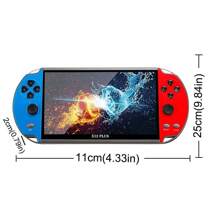 2025 New 7 Inch Retro Handheld Games Player X12 Plus, 16GB Memory, Supporting Max 32G TF Card, 10000+ Games, Support E-Book MP5 Video Game Consoles Portable Birthday Gift For Adults - Red - View 10