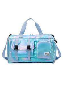 1pc Personalized Glitter Multifunction Travel Bag, Large Capacity Portable Gym Bag, Embroidered Letter Duffel Bag, Foldable Handbag & Carry-On, Yoga Bag, Great Gift For Family, Friends, Boyfriend/Girlfriend, Christmas, Valentine's Day, Mother's Day, Teacher's Day, Nurse's Day, Birthday,All-Purpose,Large Capacity,Versatile,Multifunction,Colorful,Cute,Adorable,Contracted,Funny,Kawaii,Y2K,Minimalist,Commuting,Business Casual,Basics,Custom,Personalized,Unique,Customized,Ideal Gifts For Him,Ideal Gifts For Her,Her,Family,Friends,Girlfriend,For Anniversaries,For Birthdays,For Holiday/ Vacation,For Outdoors/Outings/Travel/Hiking/Stadium/Sports/Climbing,For Business/Commute/Work/Office - Multicolor - View 15