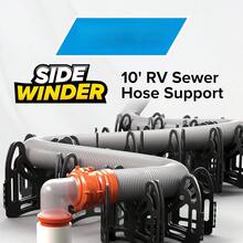 Soporte para Manguera de alcantarillado RV de 10 pies, diseño telescópico Flexible para Evitar obstáculos y cunas Profundas, Manguera de alcantarillado Segura para RV - Listo para - Negro - Ver 2