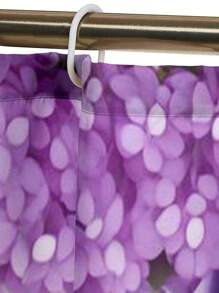 1 Pc/4 Pcs Hummingbird, Butterfly & Floral Pattern Multi-Functional Waterproof Bathroom Shower Curtain With 12 Hooks, Non-Slip Bath Mat, U-Shaped Toilet Mat & Round Toilet Lid Cover, Bathroom Set For Full Scene Use Back To School