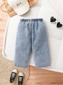 Summer Girls Heart Casual Denim Pants