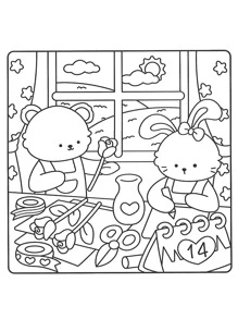 1pc FUZZY HYGGE Coco Coloring Book For Adults And Kids, Bold And Easy, Simple And Big Designs For Relax Coloring Book For Adults And Teens, Super Cute Designs Of Cozy, Hygge Spaces For Relaxation.Release Emotions And Relieve Anxiety | Ideal Gift For Holidays And Special Occasions Back To School, Mother's Day, Mom's Gift