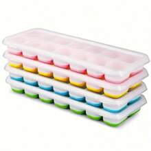 1/4pcs Silicone Ice Cube Mold, Kitchen Stuff, Kitchen Gadgets 00004pcs, Ice Cube Trays, Easy-Release Silicone & Flexible 14-Ice Cube Trays With Spill-Resistant Removable Lid, For Cocktail, Freezer, Stackable Ice Trays With Covers Ice Cube Tray Ice Cube Ice Cube Squishy Ice Cube Mold Ice Cube Mould