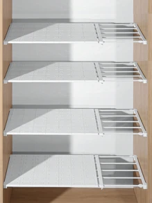 1 st utbyggbar spikfri garderobshylla, köksavdelare, förvaringshylla för sovsal, skåphylla, badrumshylla - passar skåp, garderober, vardagsrum