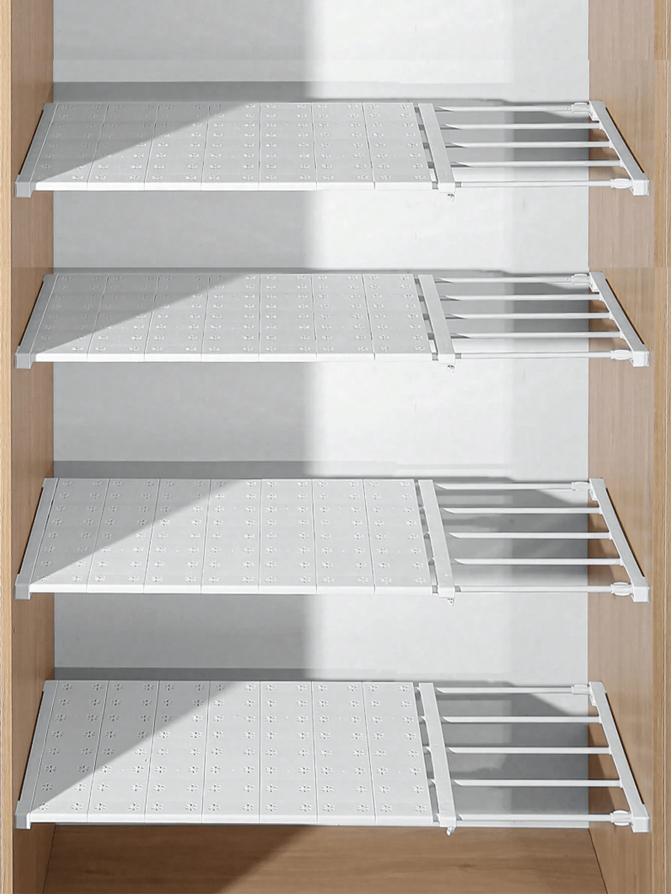 1 st utbyggbar spikfri garderobshylla, köksavdelare, förvaringshylla för sovsal, skåphylla, badrumshylla - passar skåp, garderober, vardagsrum