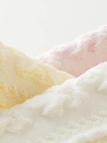 3 Pairs Girls' Bow Lace Trim Mid-Calf Socks, Cute Design, Spring - Multicolor - View 7