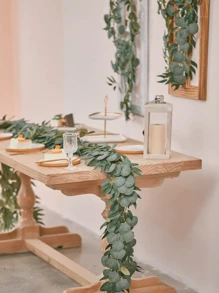 1/2/4 件人造绿叶藤蔓，100 厘米绿色植物叶花环，带桉树叶和柳叶装饰，适用于婚礼、派对、家居装饰、假植物、秋季装饰、房间、书桌、花园装饰、房间装饰用品 - 彩色 - 查看 3