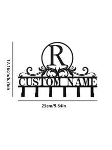 Personalized Key Holder Wall Mount - Custom Family Name Key Holder For Wall, Metal Key Rack Hook Organizer, Coat Rack, Key Hanger Wall Decor For Kitchen, Entryway, Bedroom, Hallway,Chic Autumn